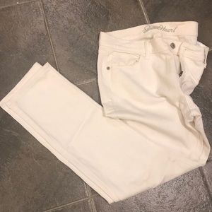 Old Navy white skinny jeans sweetheart